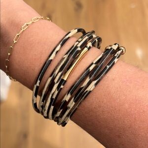 Leopard Print Multi-Strand Bracelet‎